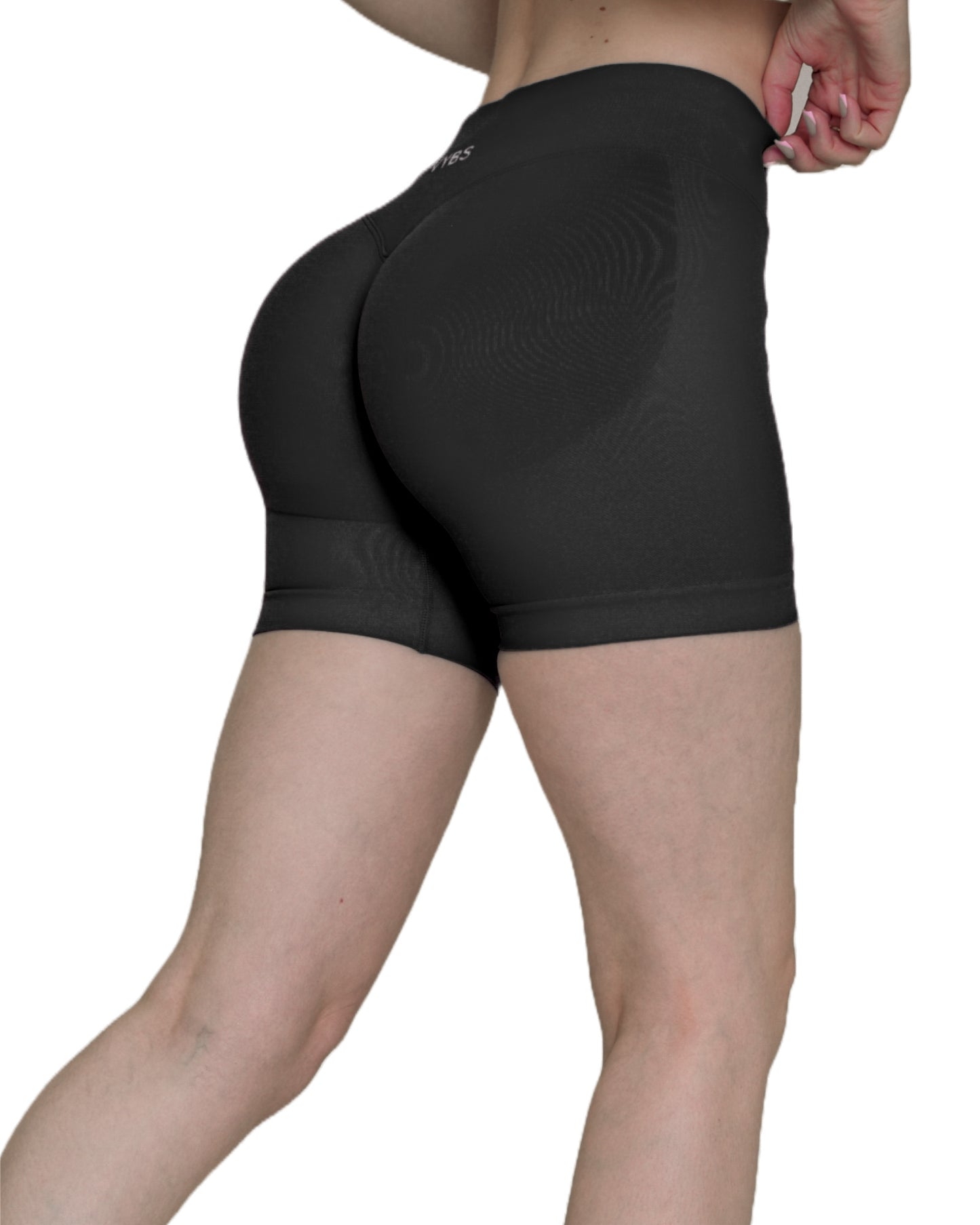 Slay Scrunch Shorts - Jet Black