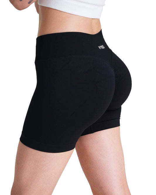 Slay Scrunch Shorts - Jet Black
